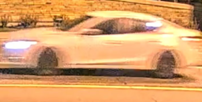 Hit-and-run accident scene in Etobicoke, Toronto